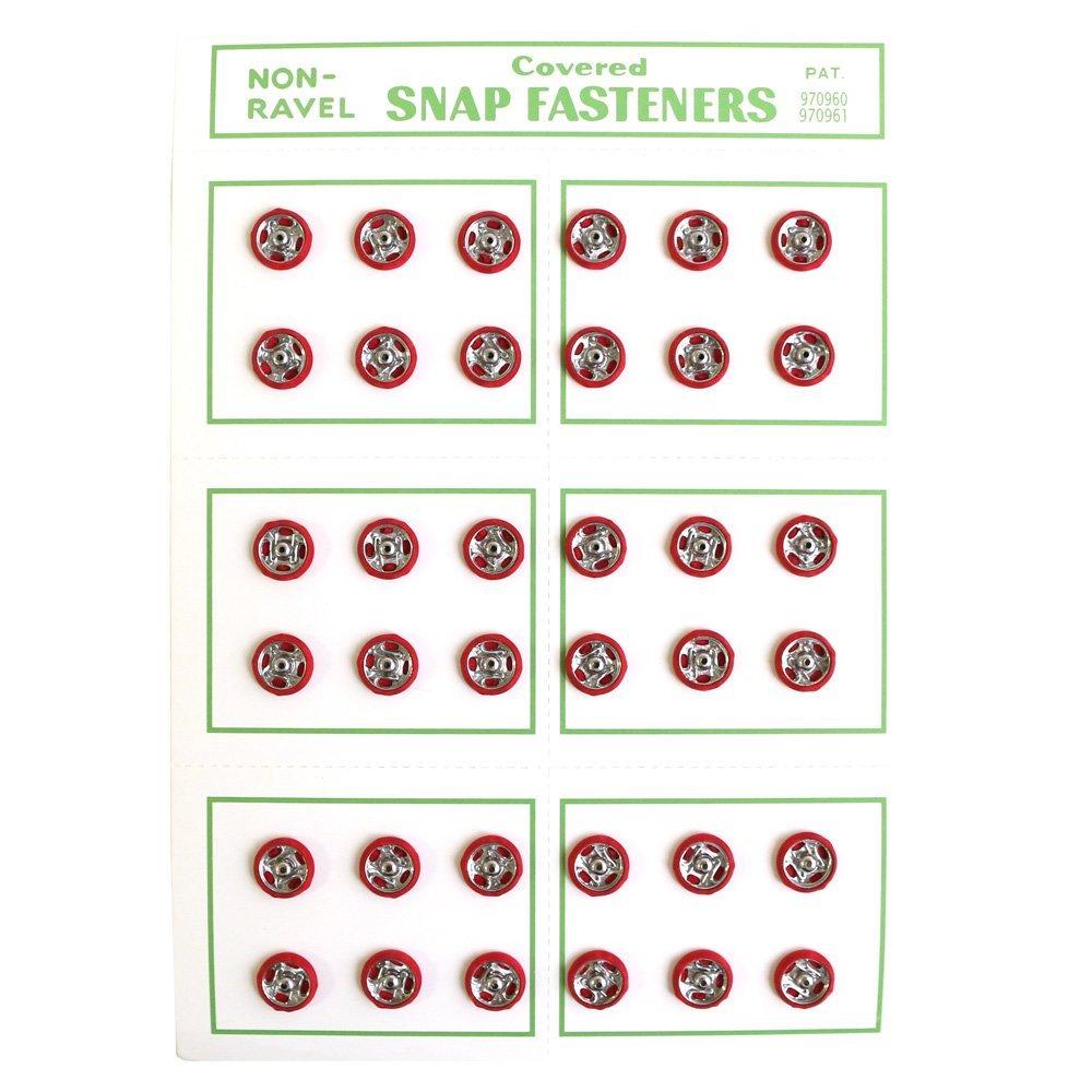 Nippon Chuko NBK Silk Snap Button 36-Piece Pack φ8mm Red FSLK-8-25