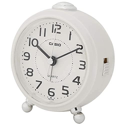 CASIO Alarm Clock Table Clock White Analog Compact Snooze Light TQ-149-7JF