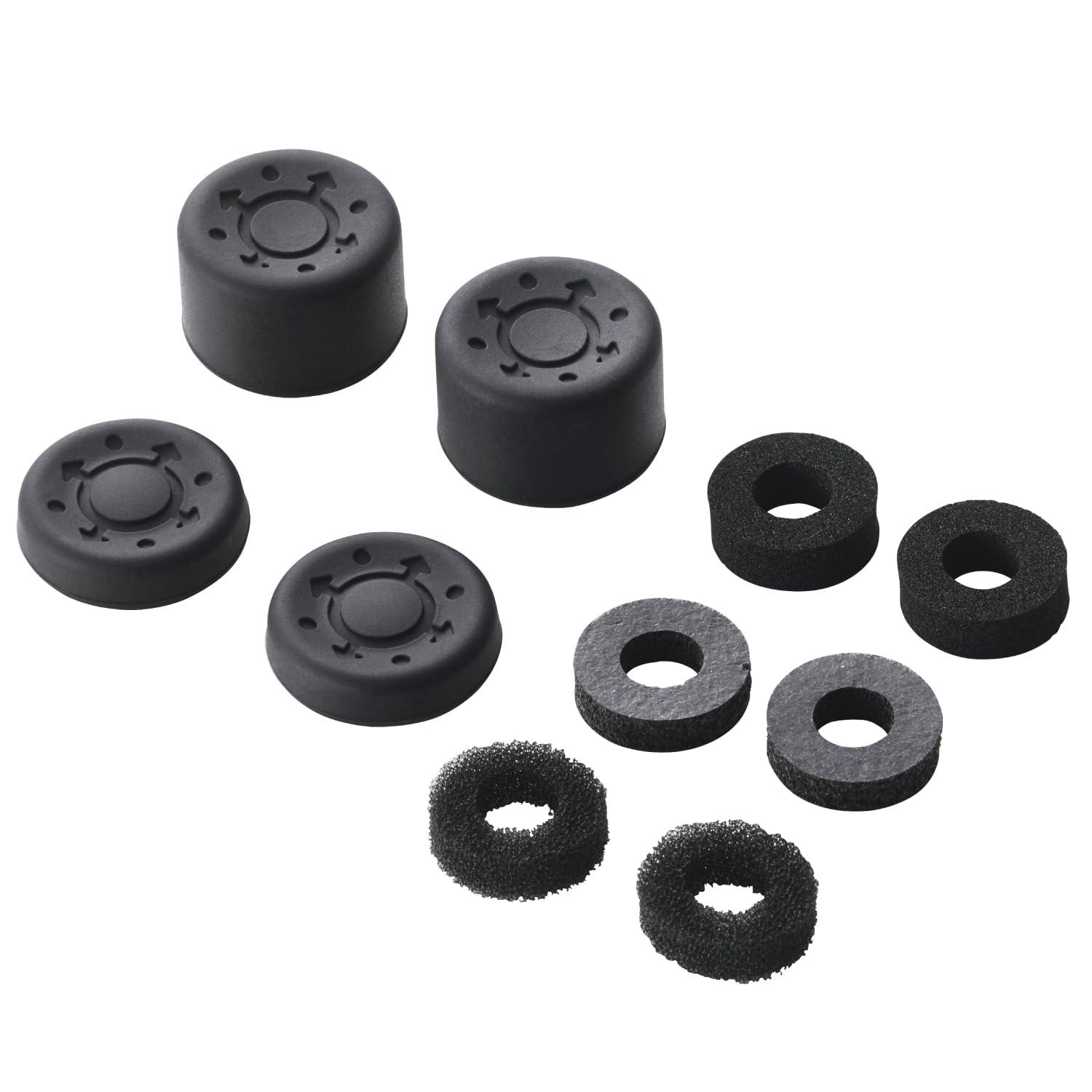 ELECOM Nintendo Switch Pro Controller Stick Covers High/Low 2 Types Included Aim Ring Hard/Normal/Soft 3 Types Included High Grip Strength Easy Installation GM-NS225STCBK
