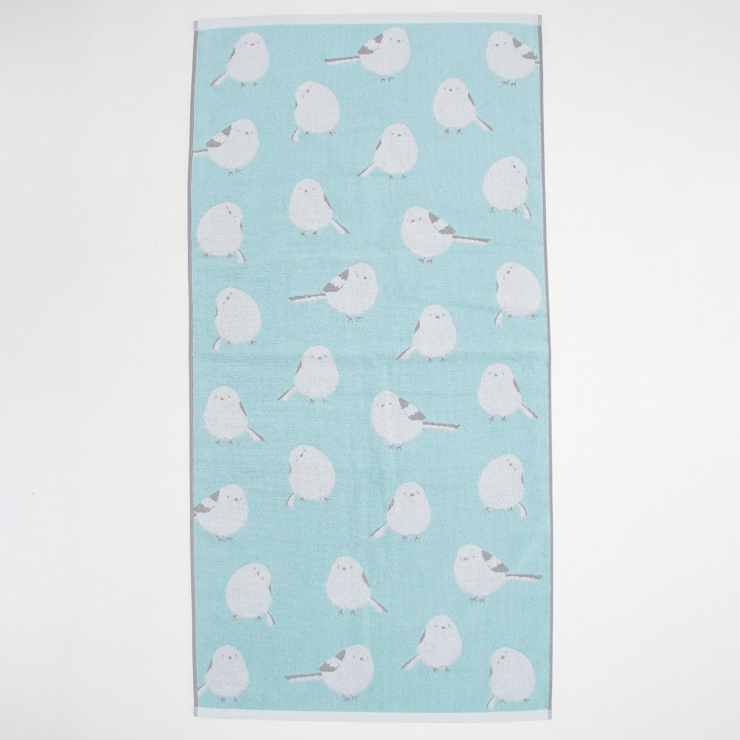 Animal Face Long-tailed Tit Bath Towel
