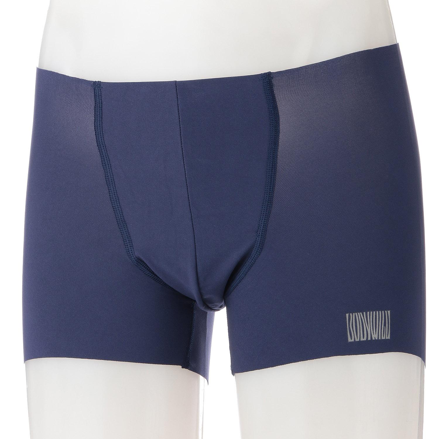 BODY WILD Cut-Off Airy Boxer Briefs Navy Blue L