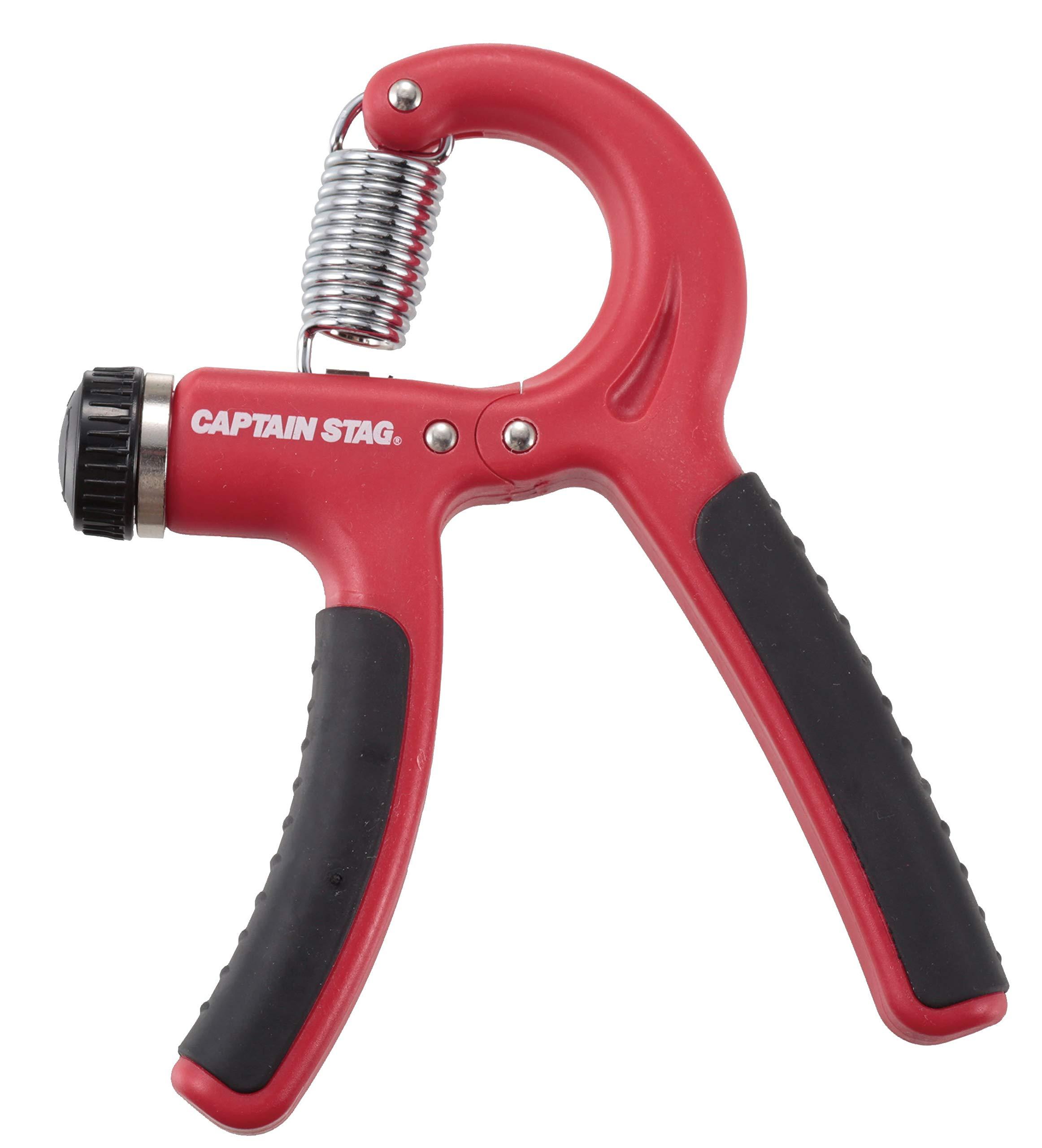 CAPTAIN STAG Strength Training Grip Strength Enhancement Hand Grip Training Adjustable Type 10-40kg Black/Red Vit Fit UR-816 116×141×21mm