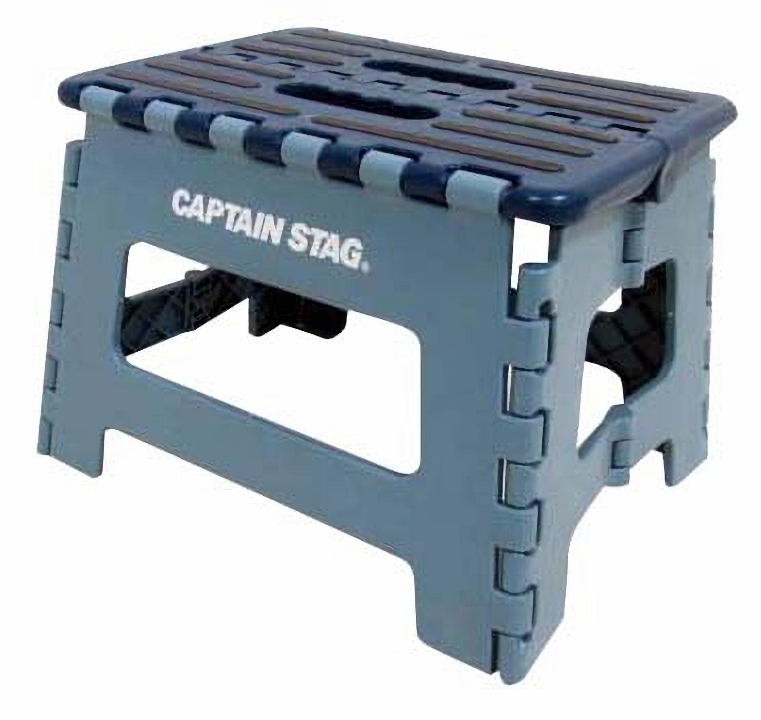 Captain Stag Step Stool Chair Folding Step S Size Blue UW-1511