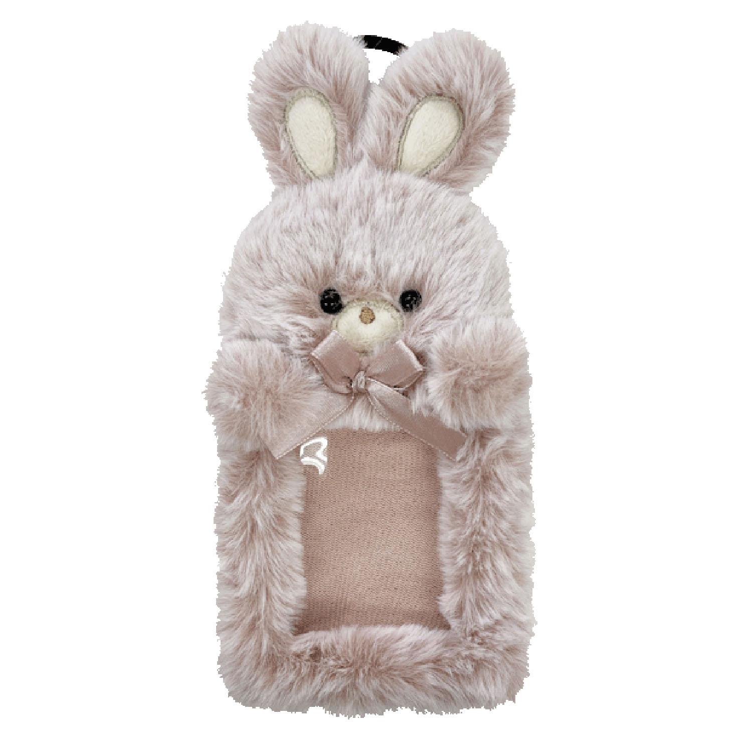 Card Case with Reel - Rabbit - Pink