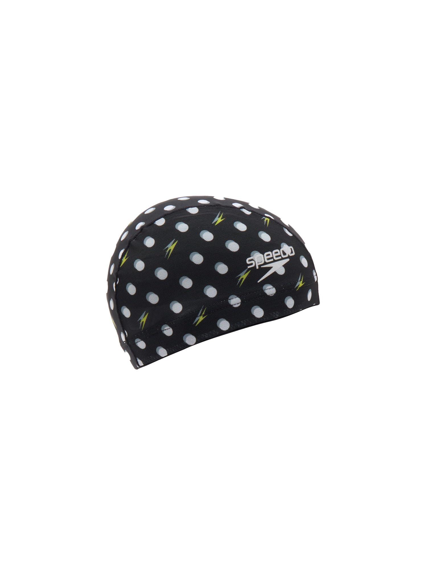 [Speed] Swim Cap Boom Dots Mesh Cap Unisex White/Yellow M
