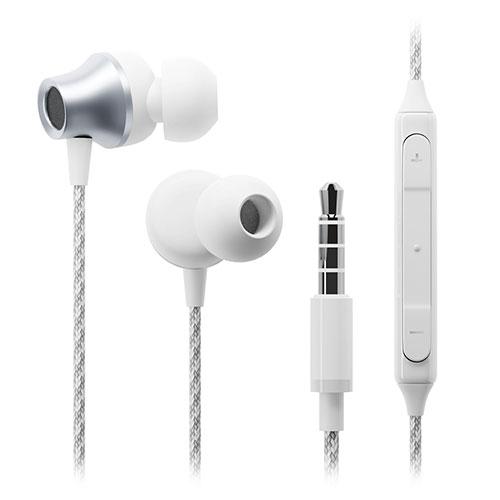 PGA 3.5mm Earphone Plug Stereo Earphones Tough Cable/Canal Type White PG-SETC1WH4