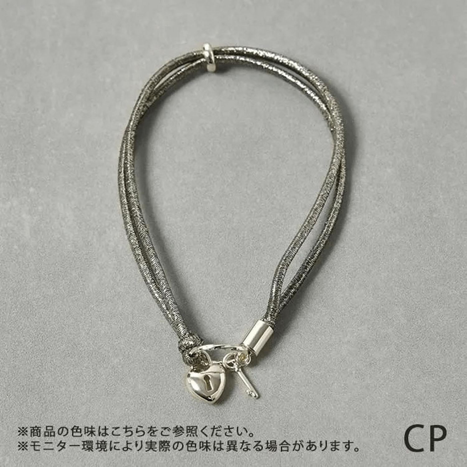 Anti-Static Hair Bracelet Heart Key Champagne Gold