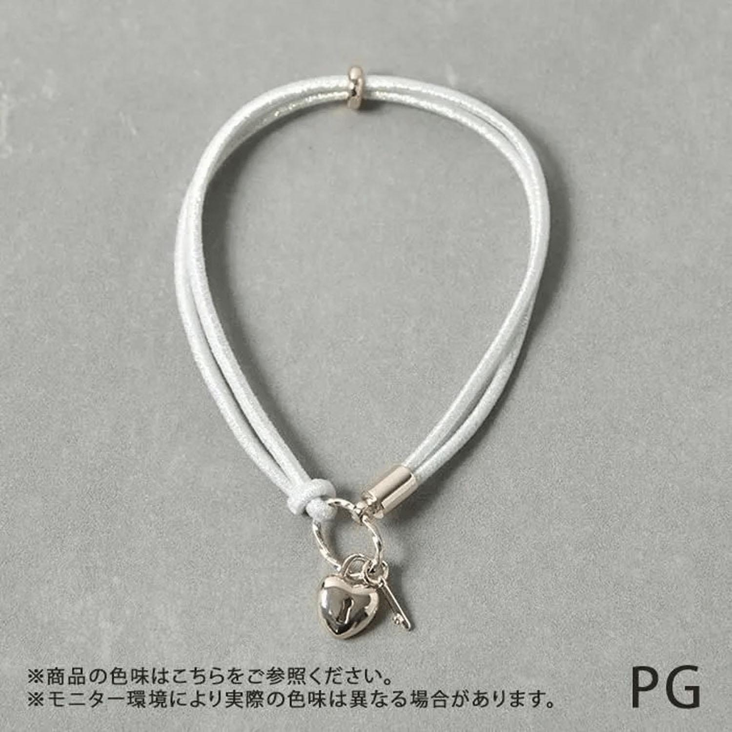 Anti-Static Hair Bracelet Heart Key Pink Gold