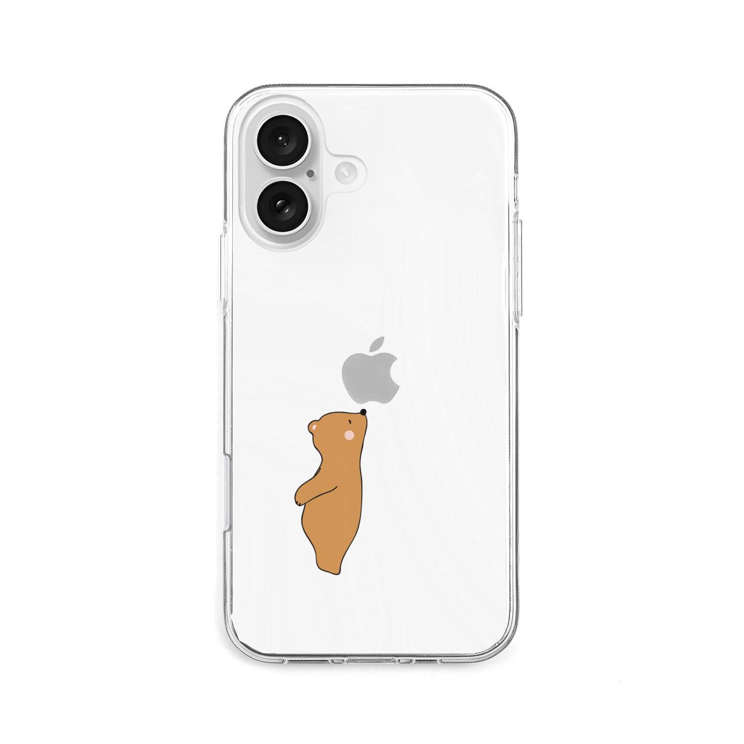 AKAN Soft Clear Case for iPhone 17 Enjoy the scent of the ring Bear AK27726i17