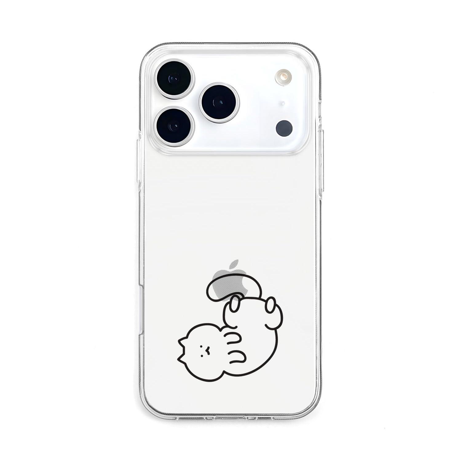AKAN Soft Clear Case for iPhone 17 Pro Kitty is relaxing AK27733i17PR