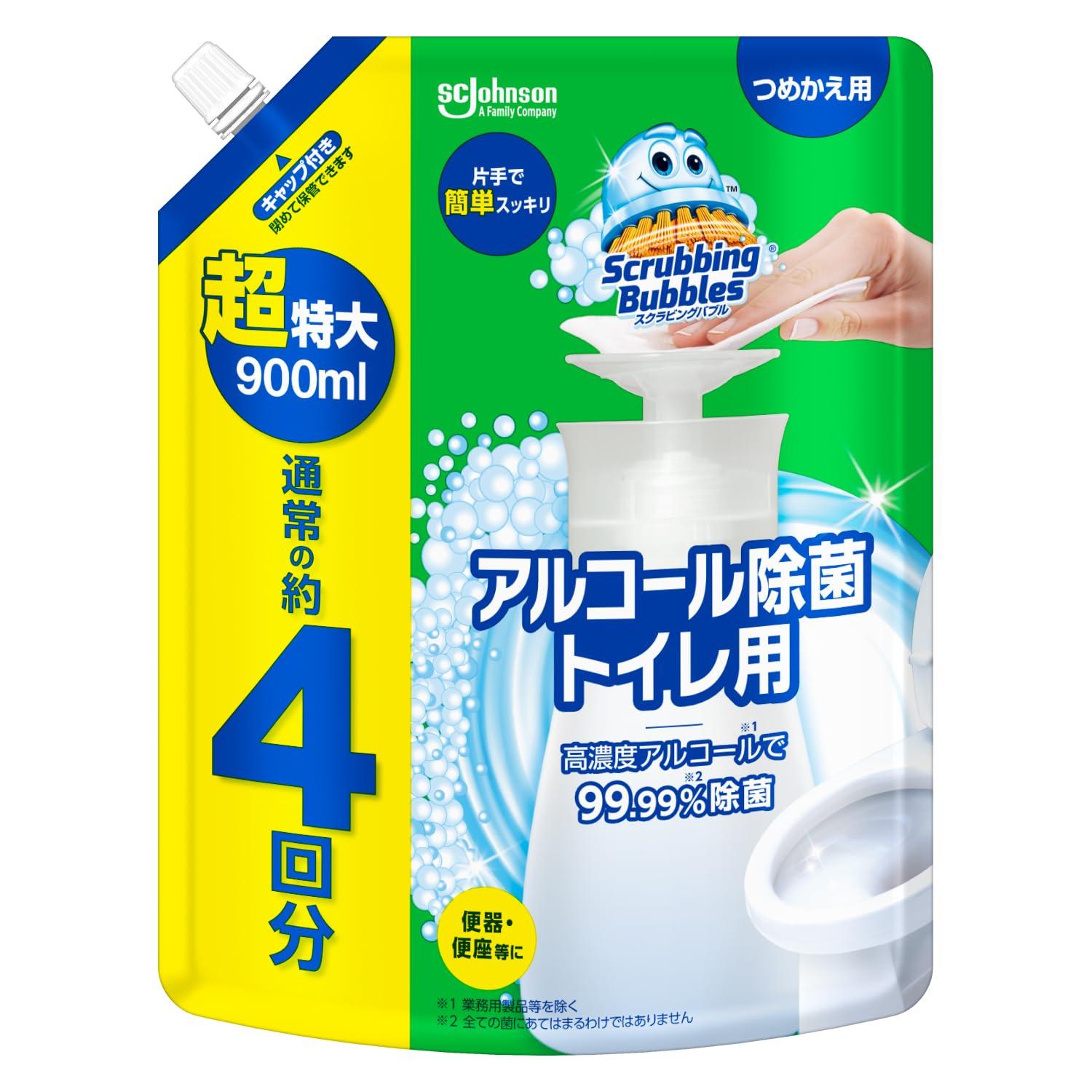 Johnson Scrubbing Bubbles Alcohol Sanitizer Toilet Refill Super Large 900mL 1 Bottle