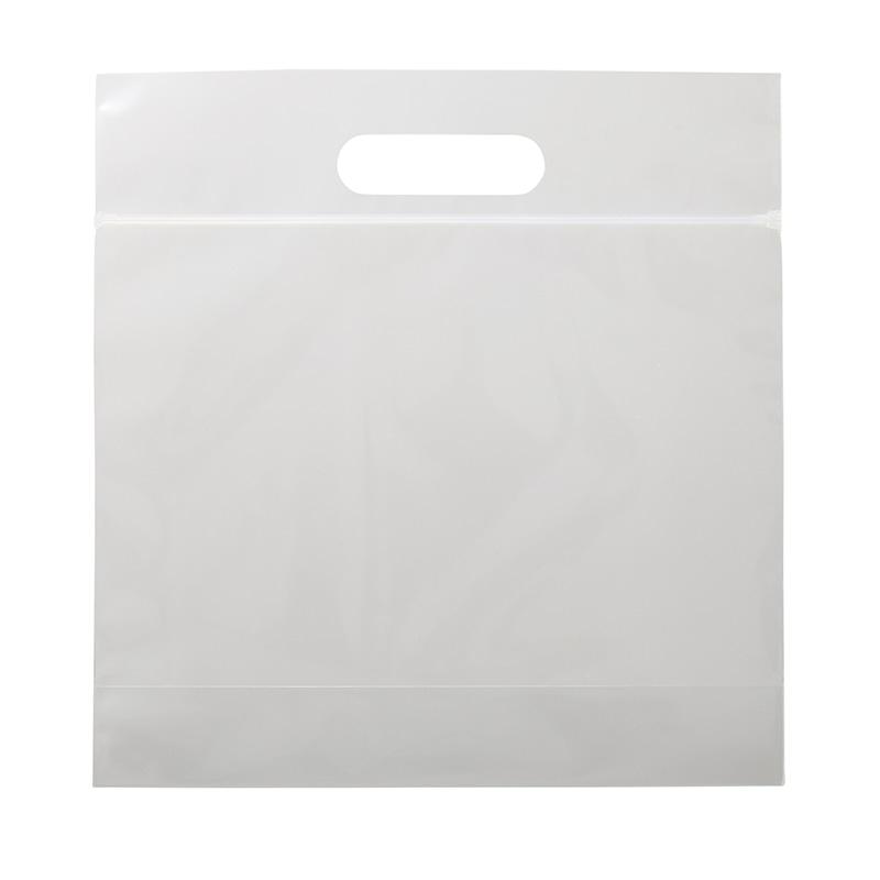 HEIKO Handle Poly Bag Stand-Up Zip Bag 23-24 Plain 50 Sheets/Bag