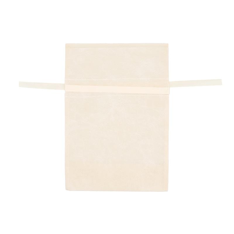 HEIKO Non-Woven Drawstring Bag F Bag W Chante Type S Plain Ivory 10 Sheets