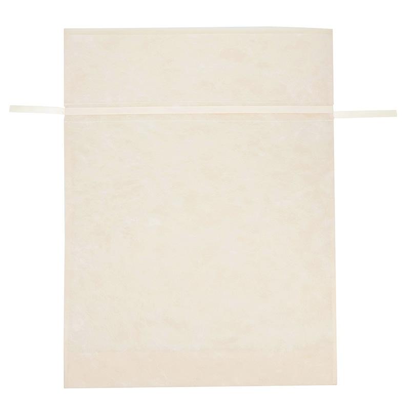 HEIKO Non-Woven Drawstring Bag F Bag W Chante Type LL Plain Ivory 5-Pack