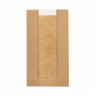 HEIKO NF (Non-Fluorinated) Oil-Resistant Gusseted Pouch with Window, Medium, Unbleached Plain, 100 Sheets