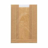 HEIKO NF (Non-Fluorinated) Oil-Resistant Gusseted Pouch with Window, Large, Unbleached Plain, 100 Sheets