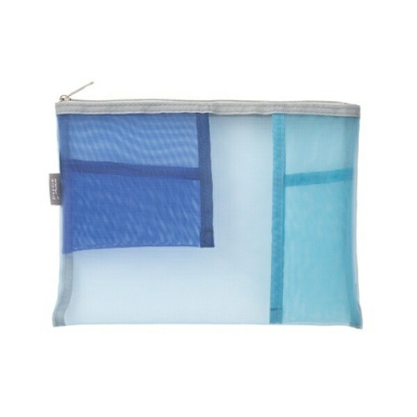 Midori Pencil Case Pen & Tool Pouch Mesh Light Blue 53348006