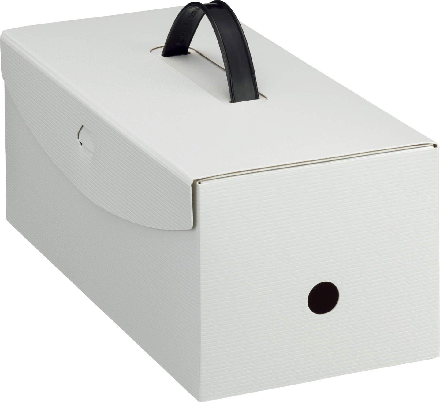 Lion Office Supplies Box File Smafi A4 Half Size with Lid and Handle, Spine Width 152mm, Light Gray BF-22S, 1 piece