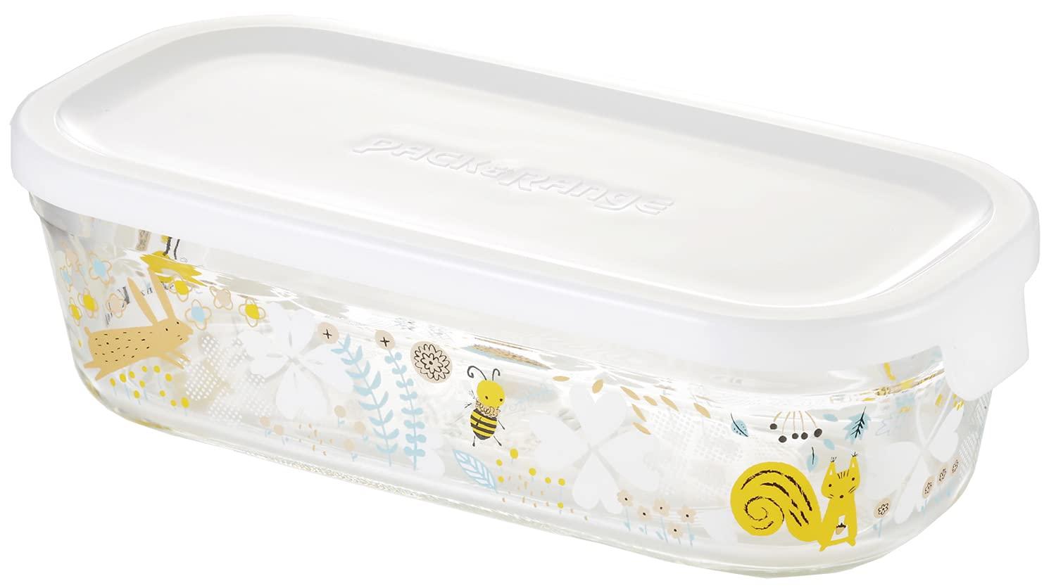 iwaki Heat-Resistant Glass Storage Container Butter Case Shinji Katō Nordic Garden Rectangular 500ml B3246-SNF