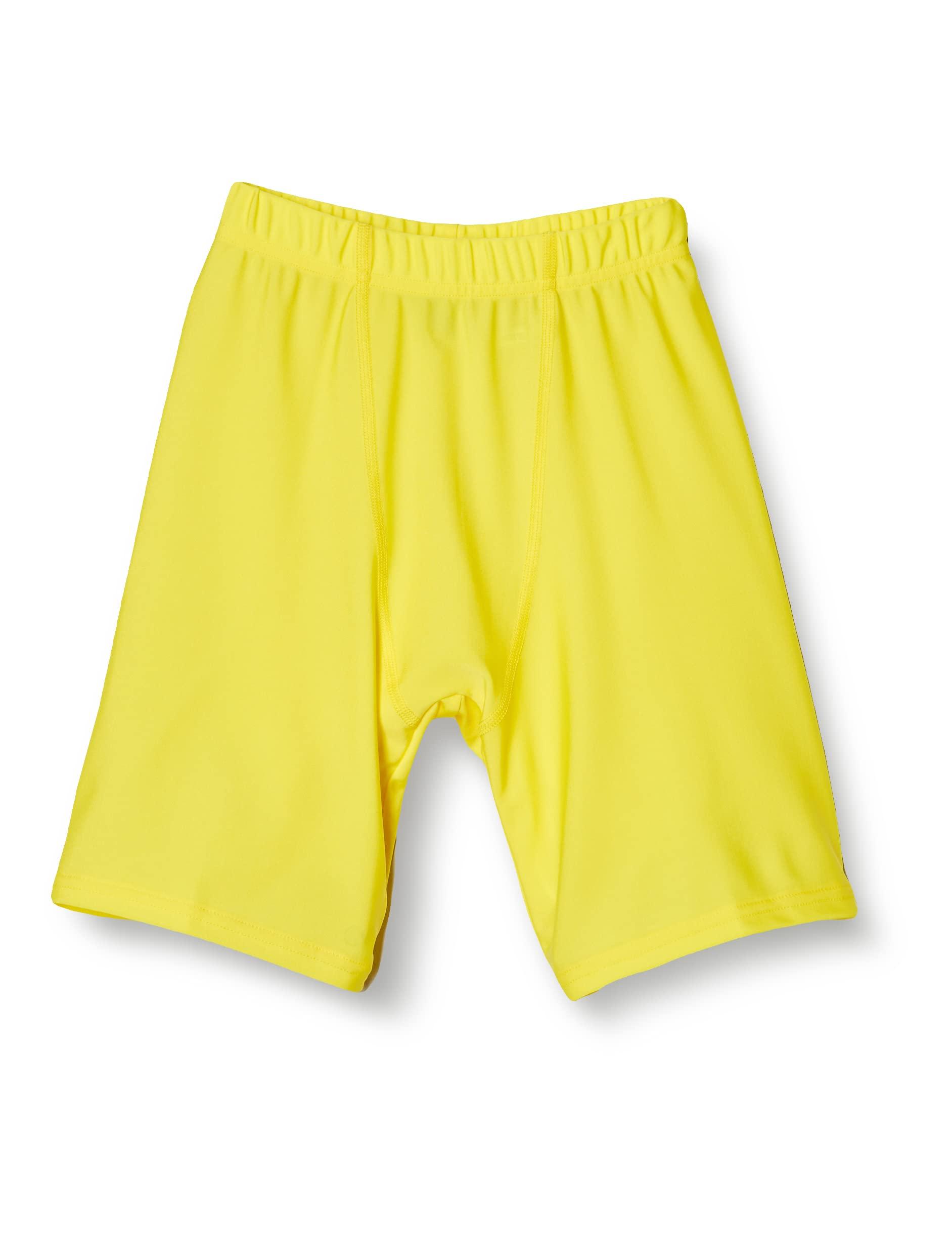 [Ambro] Tights Spats Compression Underwear Soccer Futsal Moisture-Wicking Quick-Dry Dry Stretch One-Point Training Team Staple Men's YEL(UAS9302P) O-XO