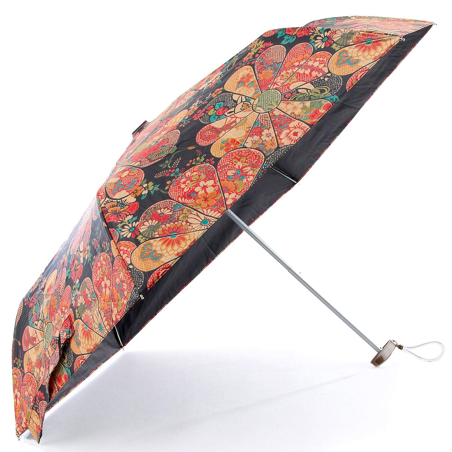 All-Weather Folding Umbrella with Kabuki Pattern