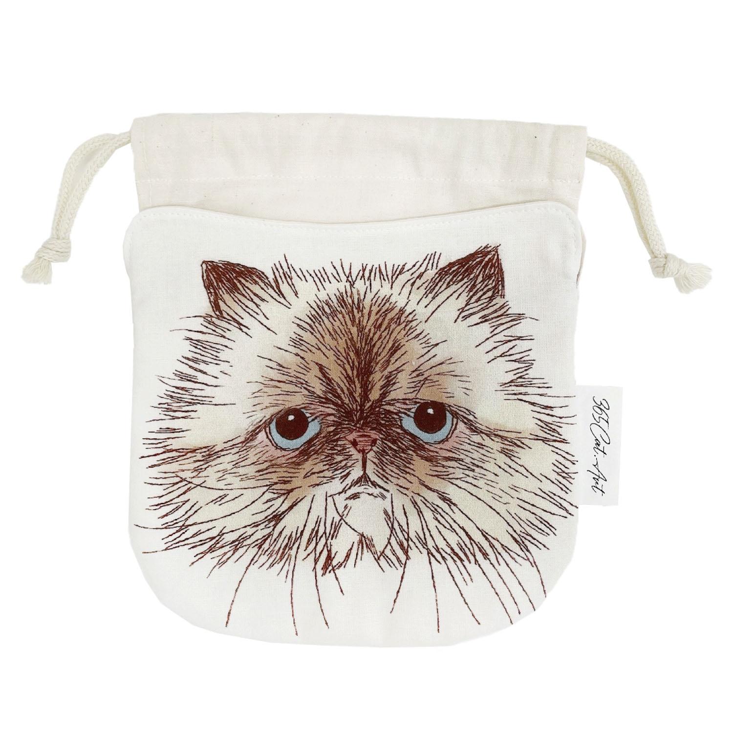 Cat. Art Cat Drawstring Pouch G