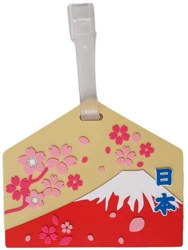 Ema-style Name Tag: Mount Fuji & Cherry Blossoms