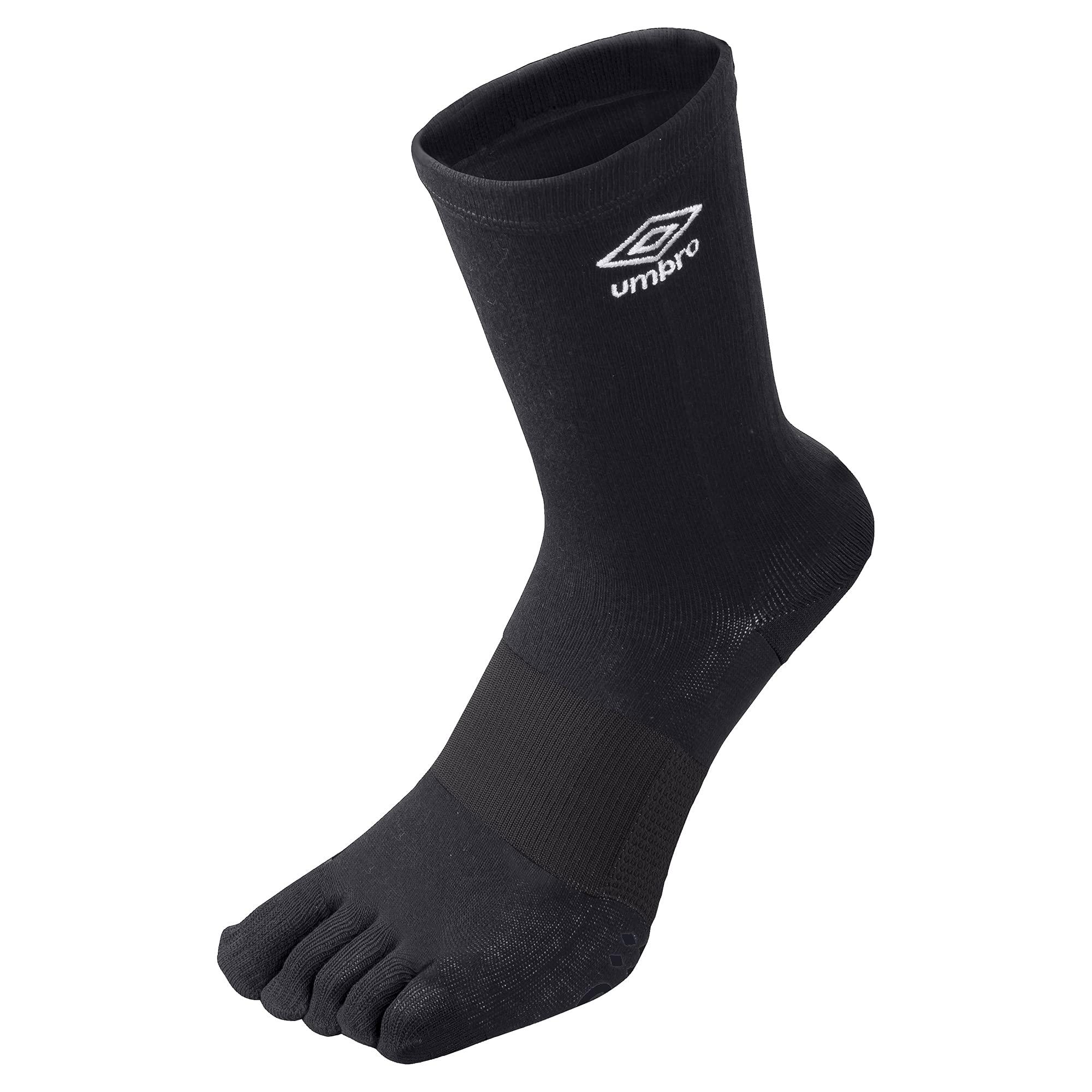[Ambro] Socks Soccer Five-Toe Socks Stockings Arch Support Grip Performance Wide Color Selection Men's NVY (UAS8422) 22-24