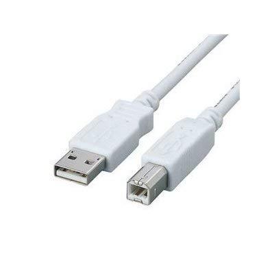 ELECOM USB Cable  USB 2.0 (USB Type-A Male to USB Type-B Male) Built-in Ferrite Core 0.5m USB2-FS05