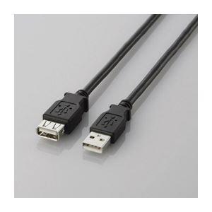 ELECOM USB 2.0 Extension Cable (Type A to Type A Extension Type) 1.5m Black