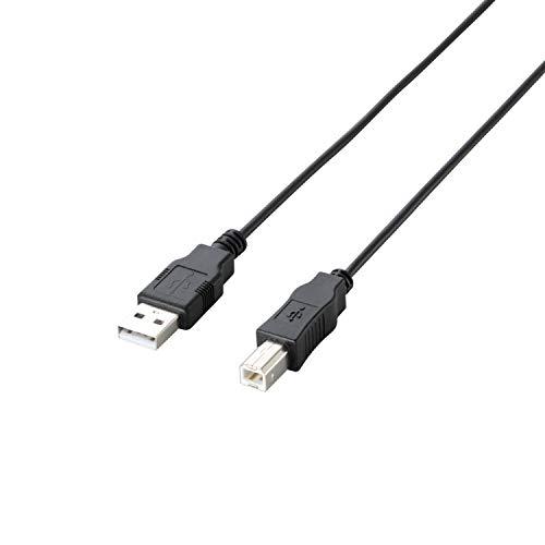 ELECOM RoHS Directive Compliant & Eco-Friendly Packaging Eco USB Cable USB 2.0 Type A to Type B 2m Black U2C-JB20BK