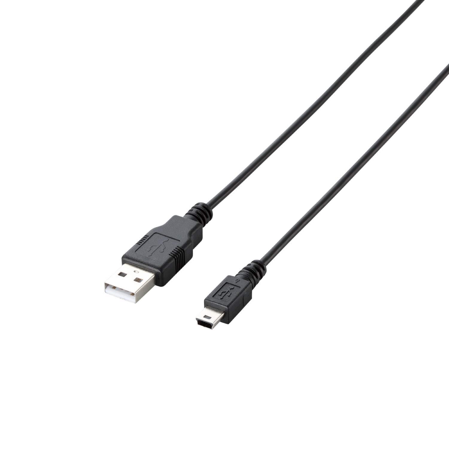 ELECOM RoHS Directive Compliant & Eco-Friendly Packaging Eco USB Cable USB 2.0 Type A to mini-B 2m Black U2C-JM20BK