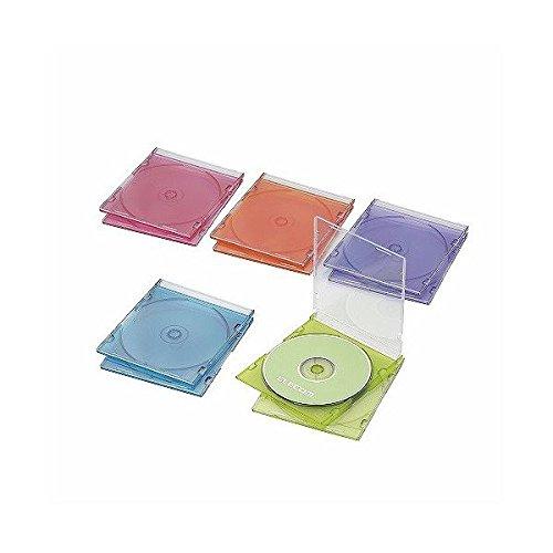 ELECOM DVD/CD Case Plastic Case Slim Single-Disc Storage 10-Pack Assorted CCD-JSCS10ASO