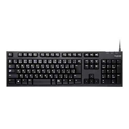 ELECOM Keyboard Wired Membrane 10 Million Keystroke High Durability Black TK-FCM062BK