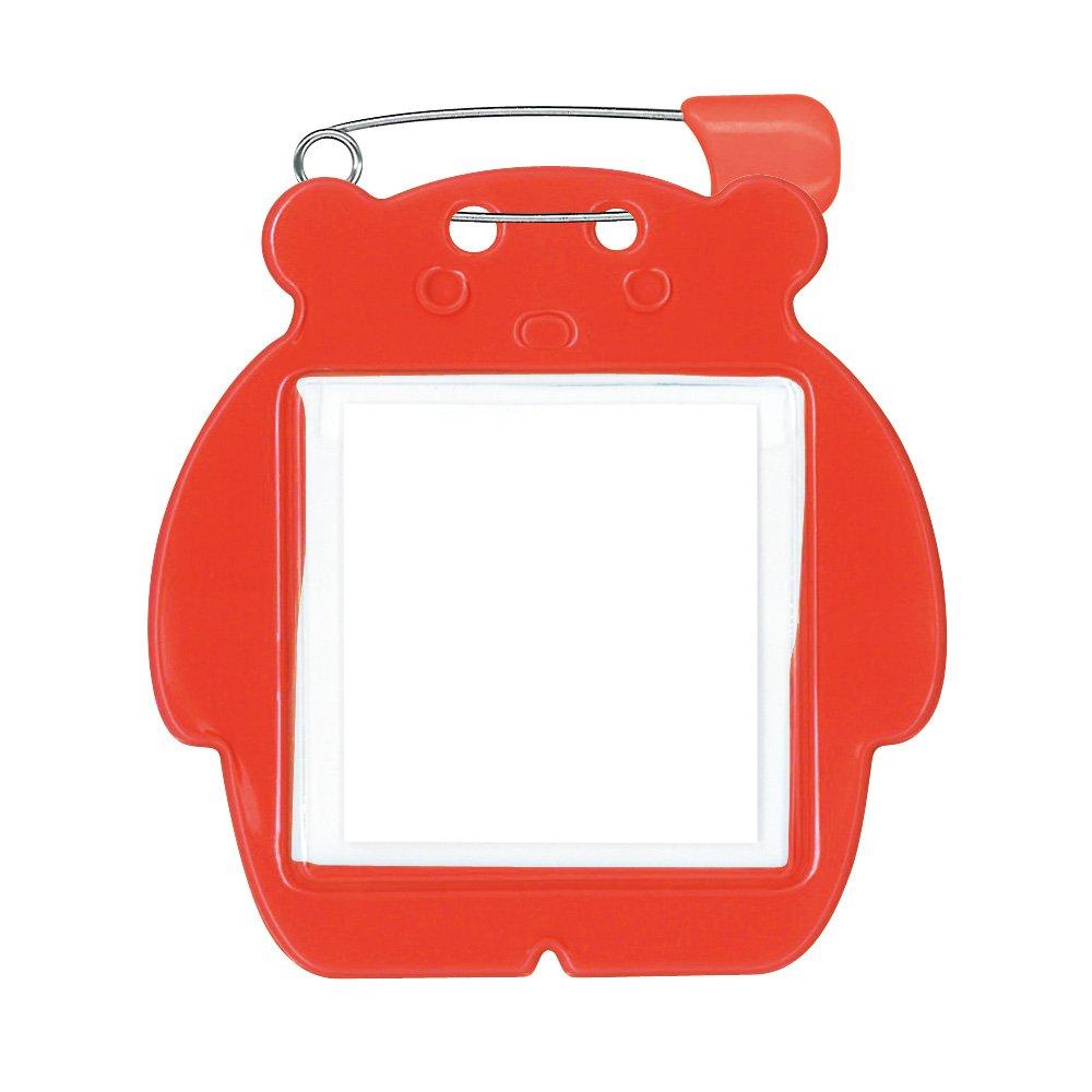 Kyoei Plastic Bear-Shaped Name Tag 10-Pack Red C-72-10-R