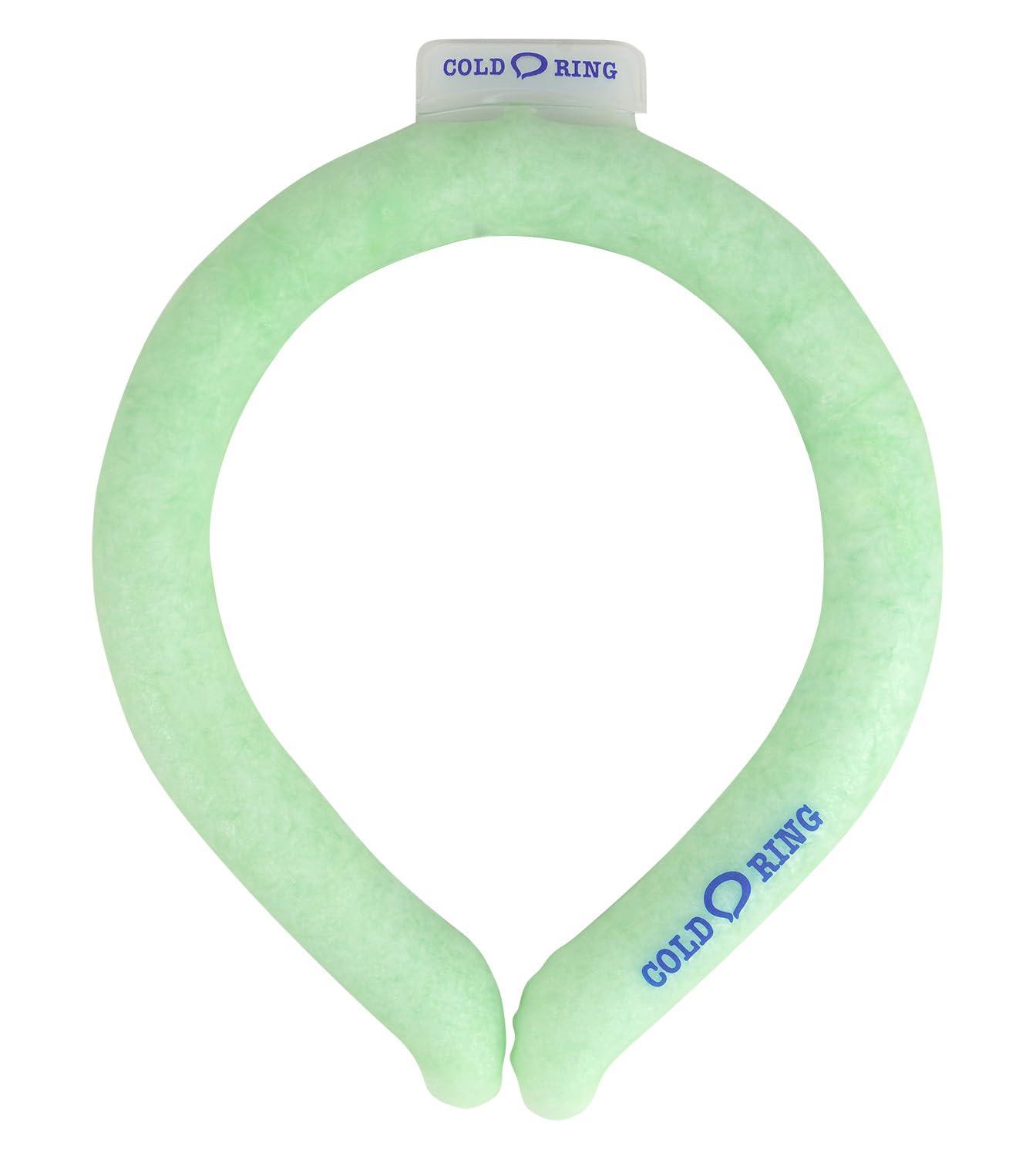 [Kajimeiku] Ice Neck Ring Freezes Naturally Below 28°C Cold Ring Cooling Tube Heatstroke Prevention Heat Countermeasure Commuting School Commute Sports Viewing Outdoors Fireworks Festivals Festivals Green M