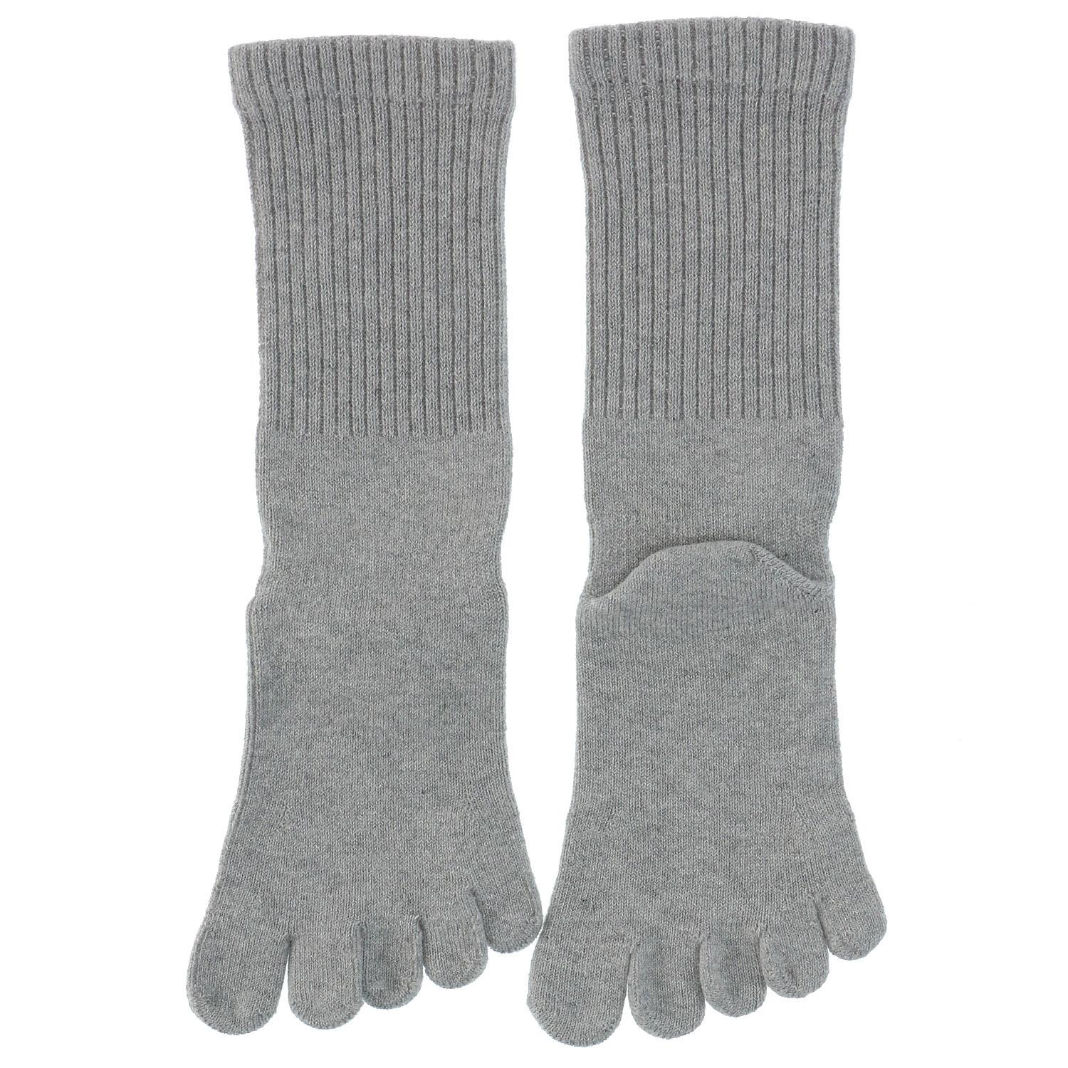 knitido Casual Cotton Standard Low-Cuff Five-Toe Socks Light Gray