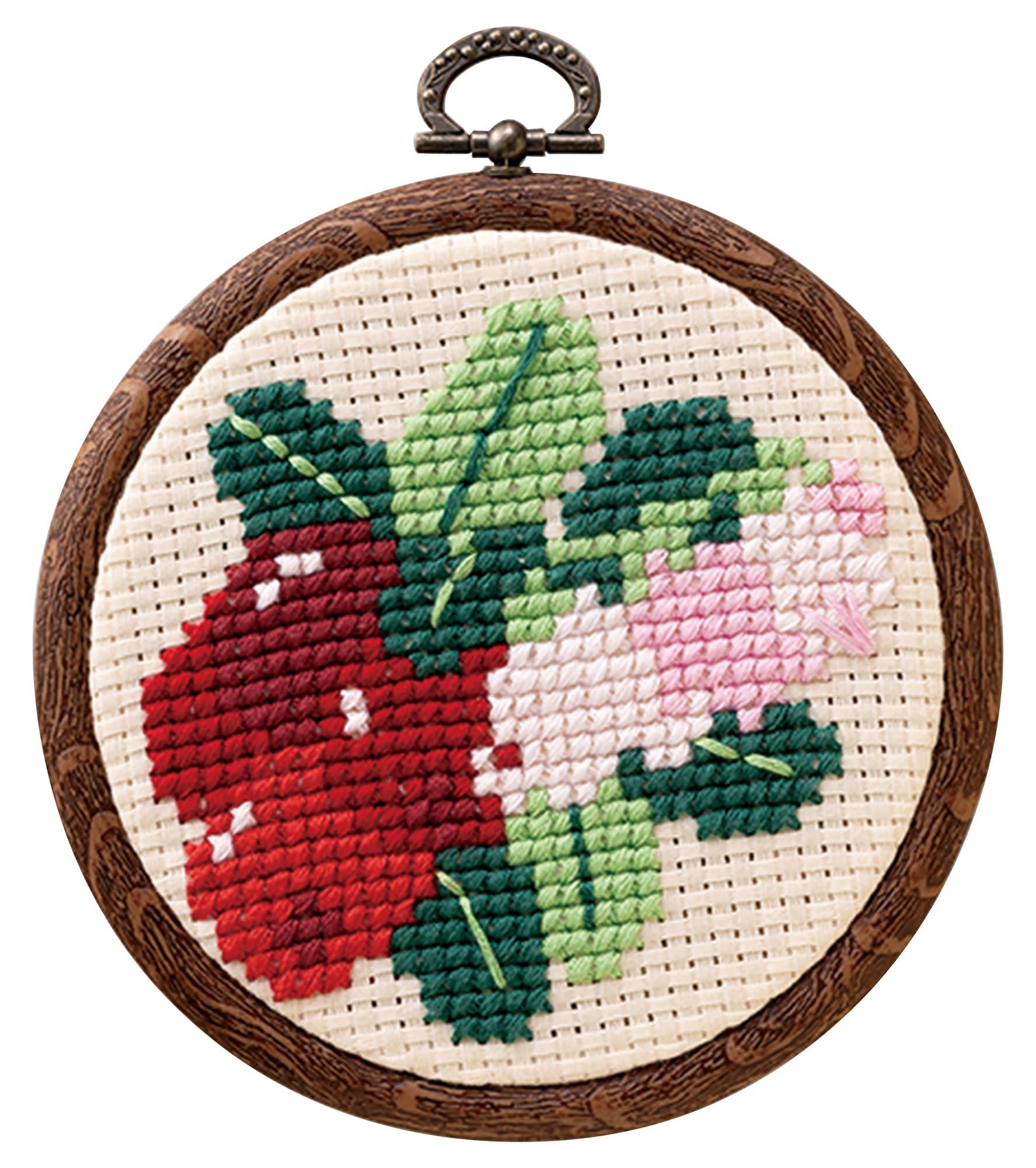 Olympus Silk Embroidery Kit Easy Cross Stitch High-Mountain Flower Series Lingonberry 7603