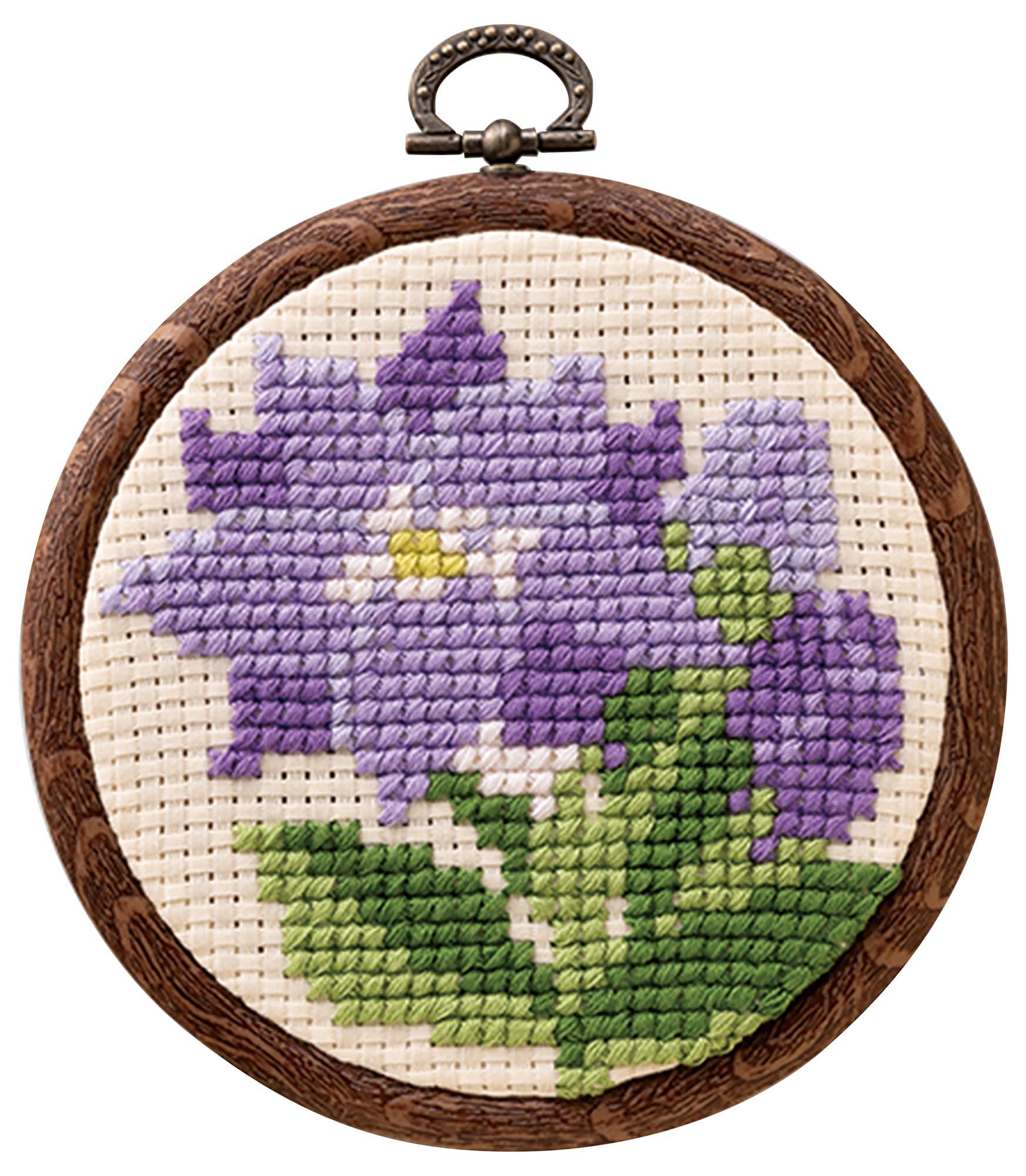 Olympus Silk Embroidery Kit Easy Cross Stitch High-Mountain Flower Series Gentian 7604