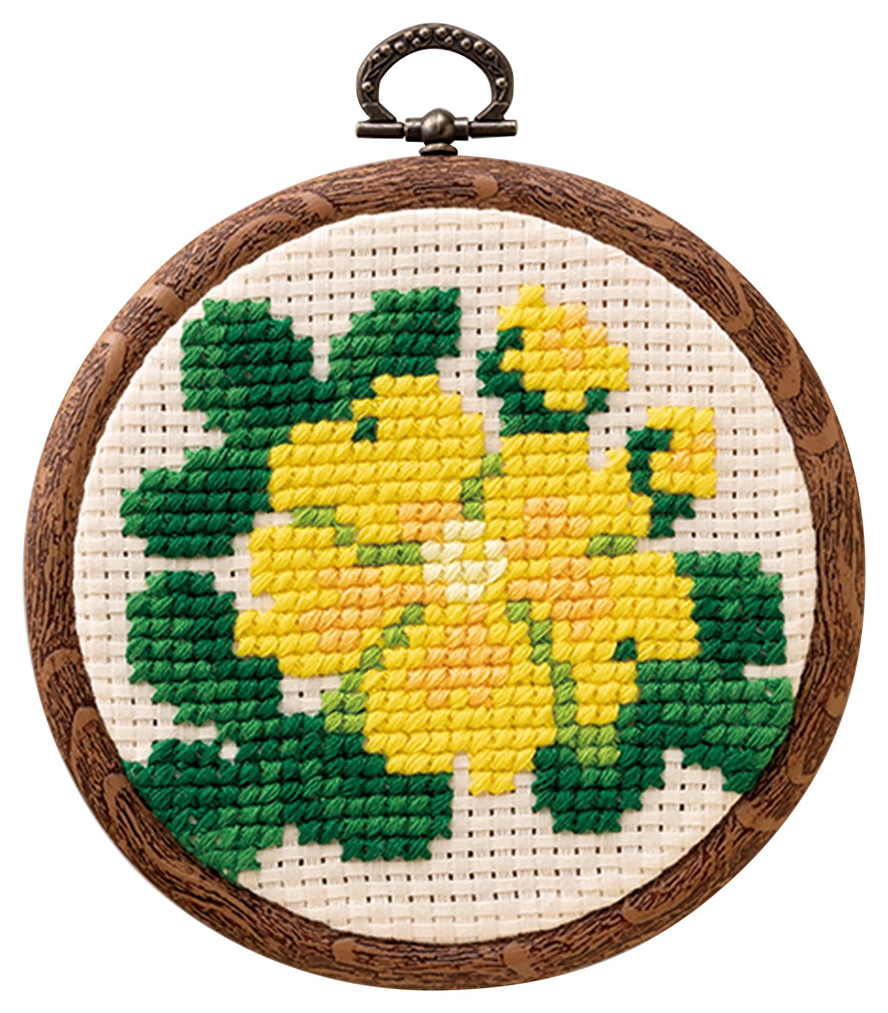 Olympus Silk Embroidery Kit Easy Cross Stitch High-Mountain Flower Series Golden Butterfly 7606