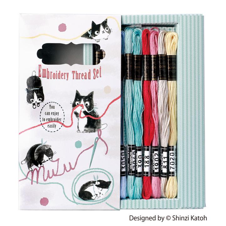 Olimpas Silk Shinjikatou Embroidery Thread Assortment Box Chatons Chatons Mz・BX-2