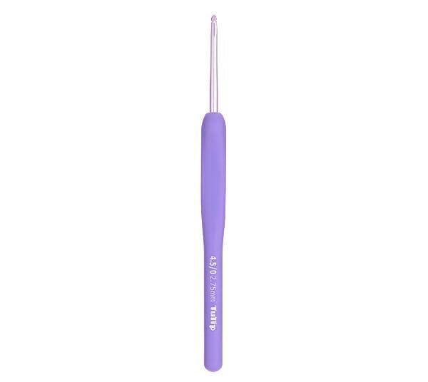 ETIMO Purple Crochet Hook with Cushion Grip, Single Hook (Sizes 1/0 to 10/0)