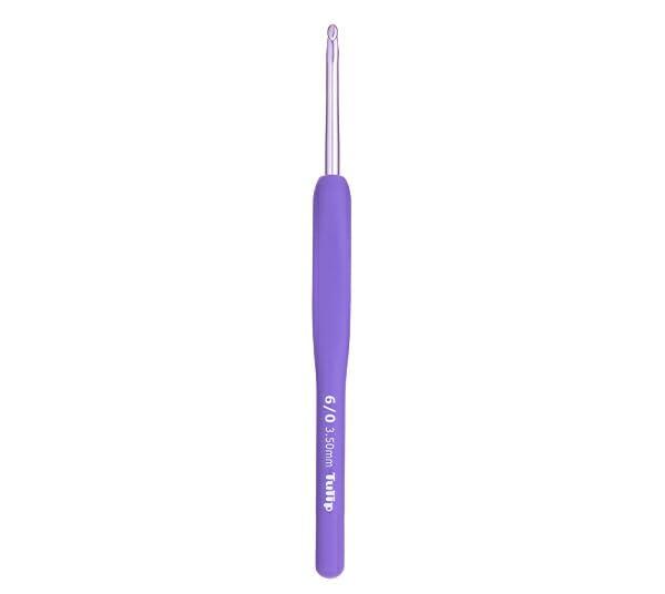 ETIMO Purple Crochet Hook with Cushion Grip, Single Hook (Sizes 1/0 to 10/0)