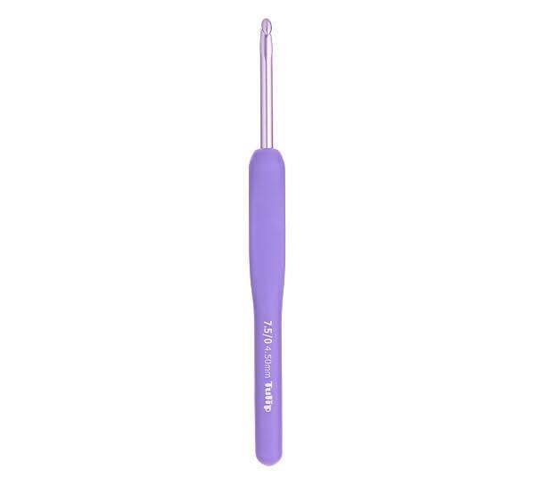 ETIMO Purple Crochet Hook with Cushion Grip, Single Hook (Sizes 1/0 to 10/0)