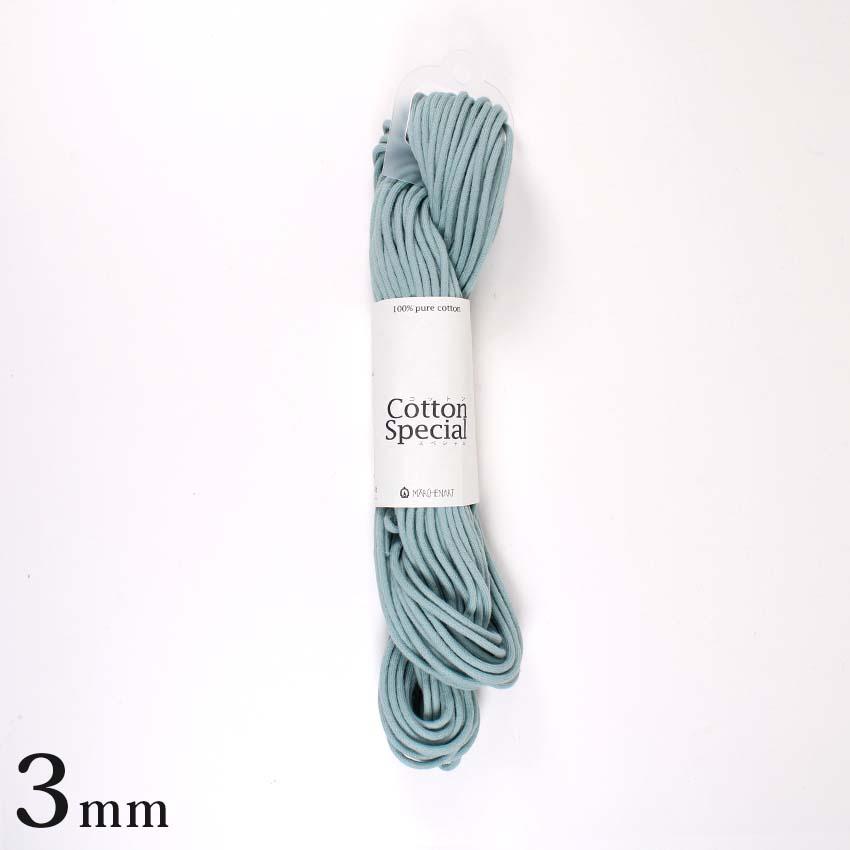 Fairytale Art Cotton Special Cotton Cord φ3mm × 30m Spool Aqua ME-1026-30