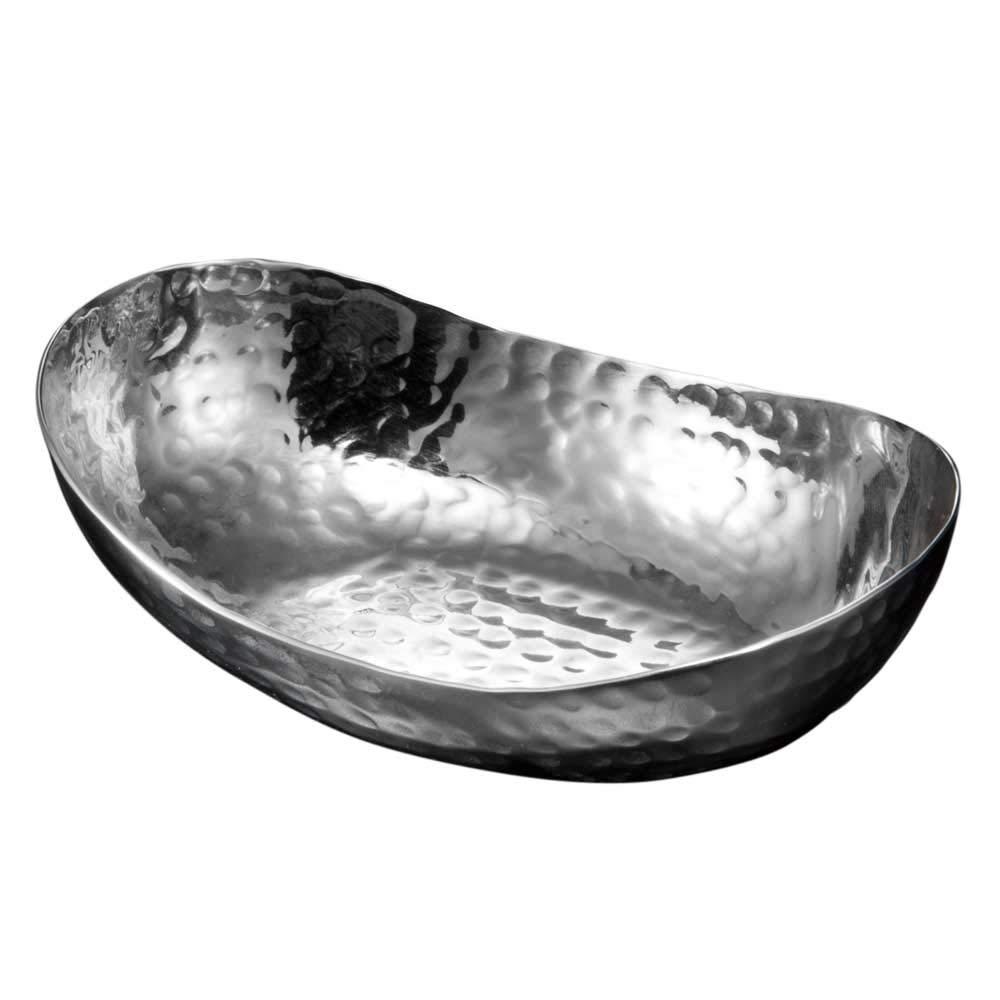 Yamako Stainless Hammered Finish Oval Small Bowl 23958