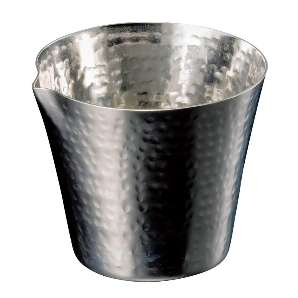 Yamaco Yumi Commercial Use Stainless Hammered Finish Single-Handled Ladle (L) yamaco23995