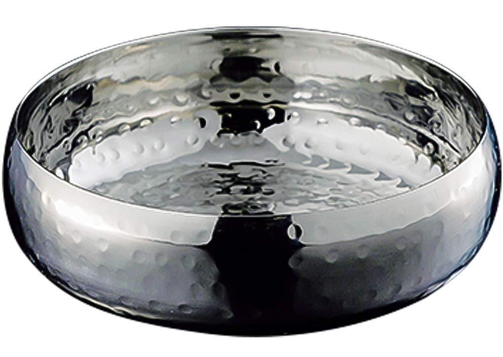 Yamako Stainless Hammered Finish Shallow Round Mini Bowl 23996