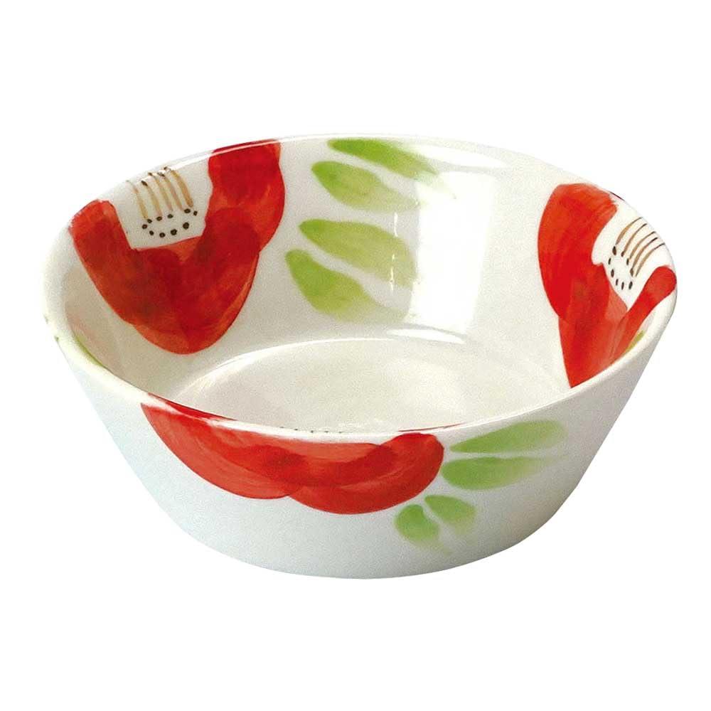 Yamaco Yumi Professional Use Hand-Painted Camellia Small Bowl Round (Large) yamaco27936