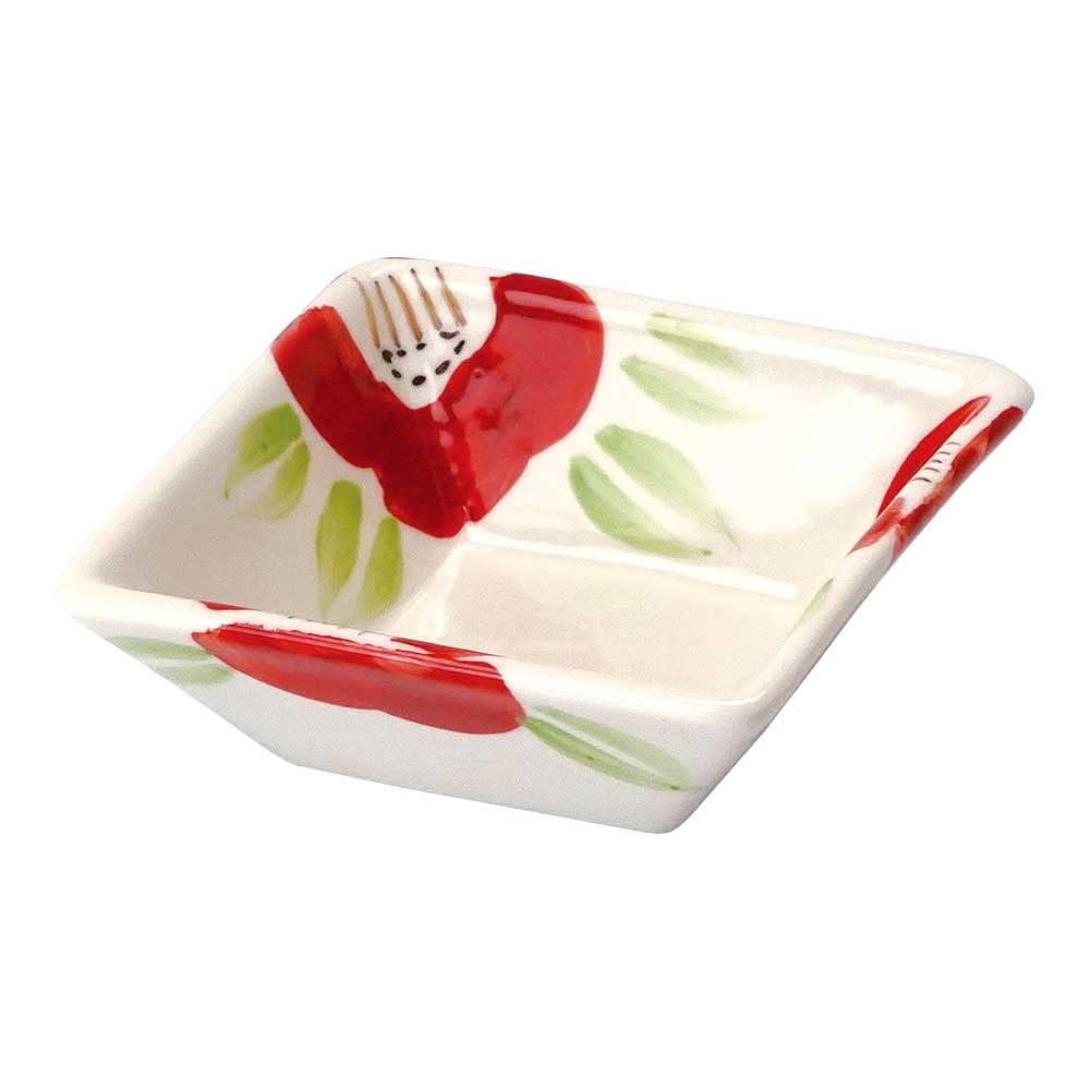 Yamaco Yumi Professional Use Hand-Painted Camellia Small Bowl Square (Large) yamaco27938